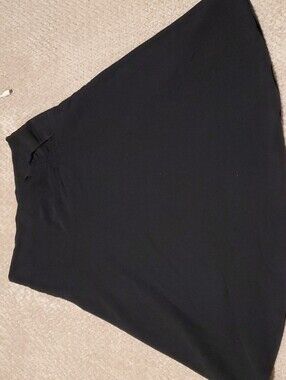 Classic Black A-Line Skirt with Side Accent